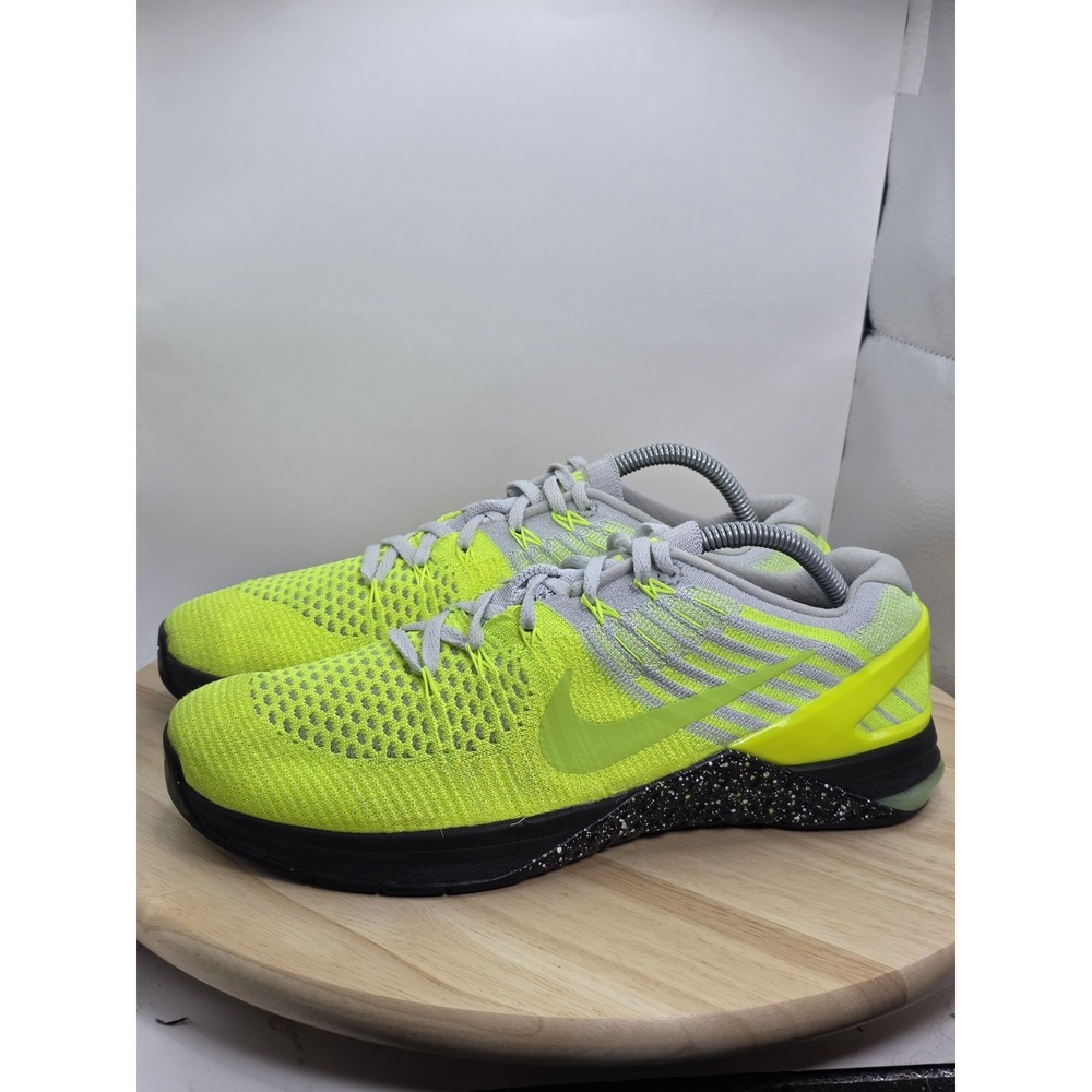 Mens Size 9.5 - NIKE METCON DSX FLYKNIT Training Gym Shoes Volt Yellow